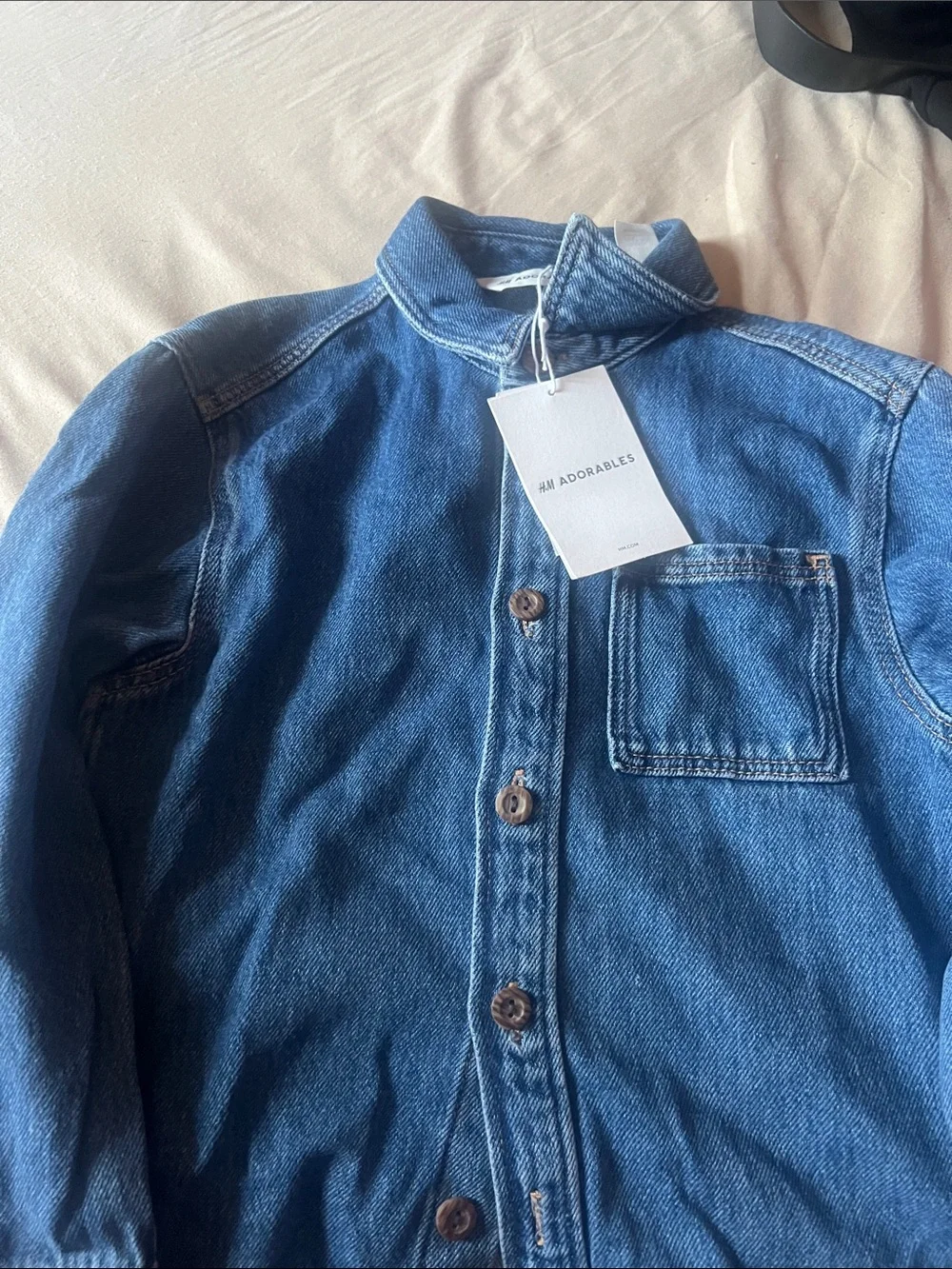 Kids Denim Shirt Jacket in Blue by